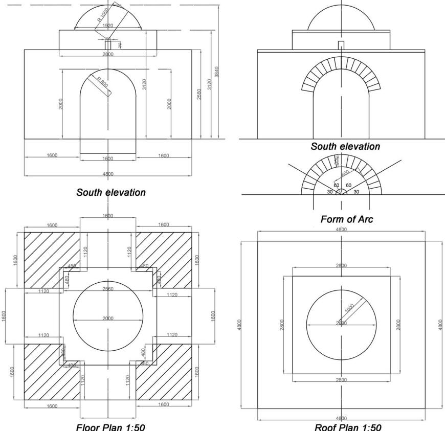 Initial drawings of the proposed Khinalig Atashgah