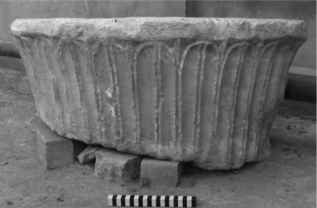 Achaemenid bell-shaped column base found at Shamkir