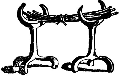 Mah-rui or barsom-dan ritual baresman stand