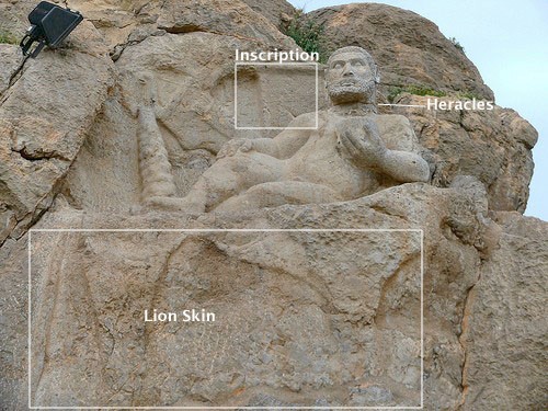 Selucid era carving of the Greek god Heracles