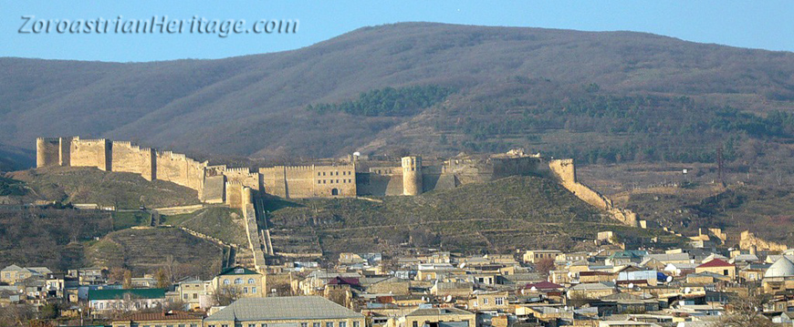 Darband's Sasanid Fortress Narin Gala/Naryn Kala - view from the Caspian Sea direction