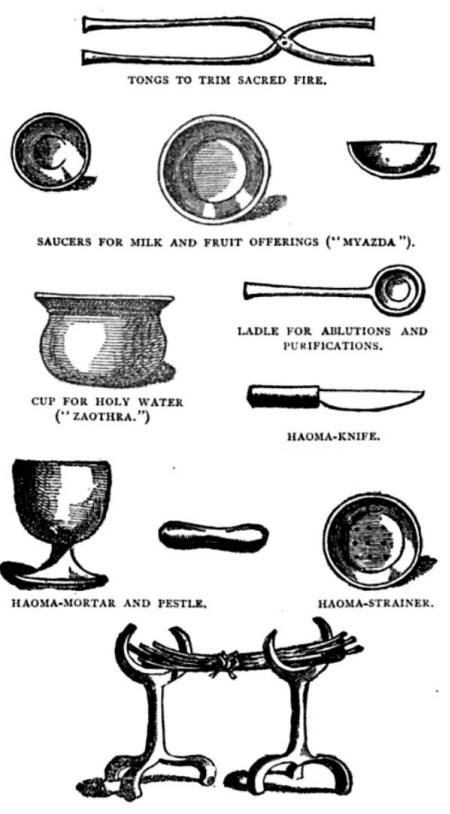 The different priestly ceremonial items - the alat