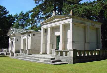 Tata family mausoleums in the Parsee section of Brookwood Cemetery, Woking, England