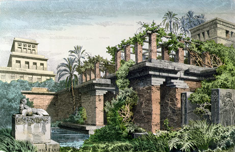 Hanging Gardens of Babylon. An artist's impression