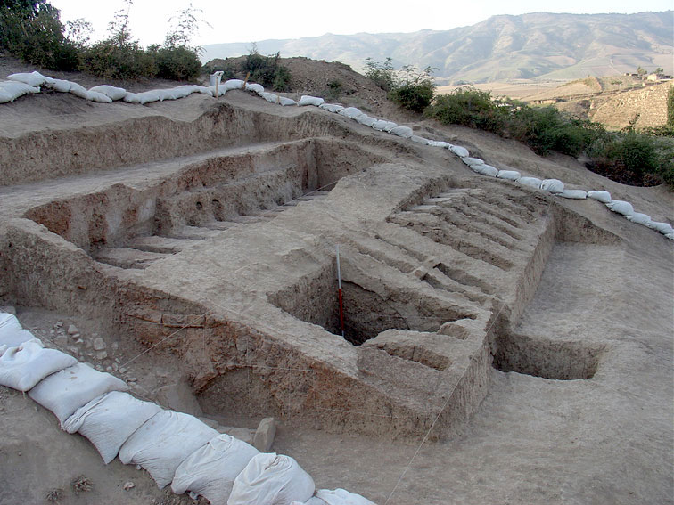 Excavations of a brick kiln's ruins near the Gorgan Wall