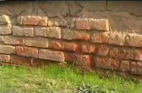 Close-up of the brick wall