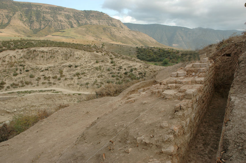 A section of the Gorgan Wall in the hills