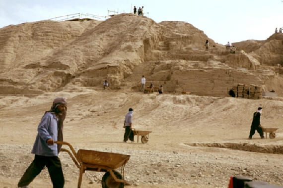 Excavations at site B - thought to be a citadel