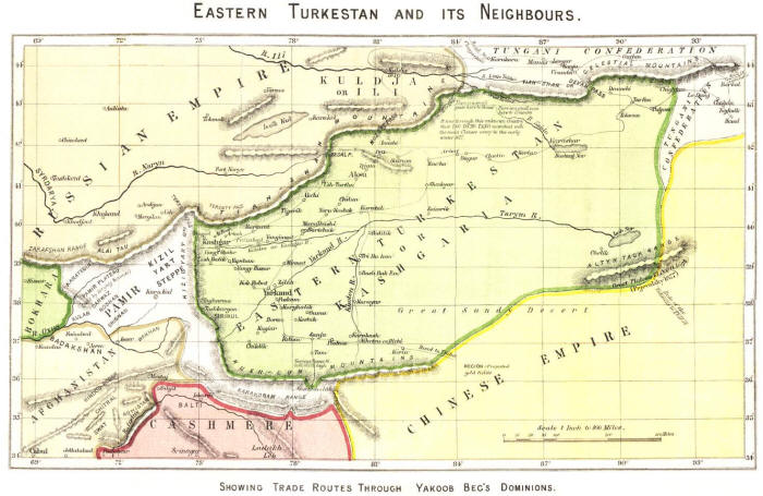 Eastern Turkestan (Kashgaria, now Uygur in China) 1872 CE