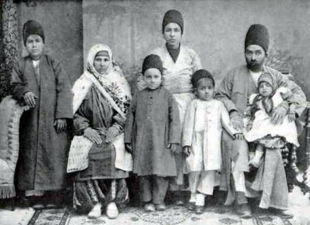 Zoroastrian family in Tehran 1910 CE (towards the end of the Qajar era)