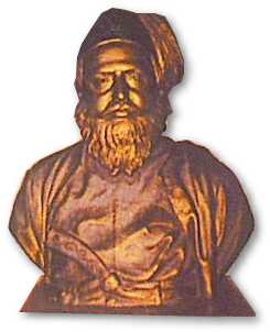 The bronze bust of Limji Hataria outside the Yazd Atash Bahram