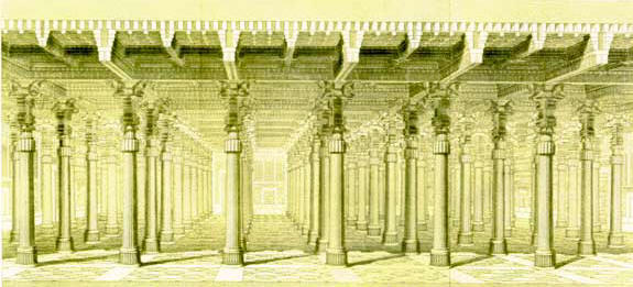 The Hall of a Hundred Columns - artist's reconstruction