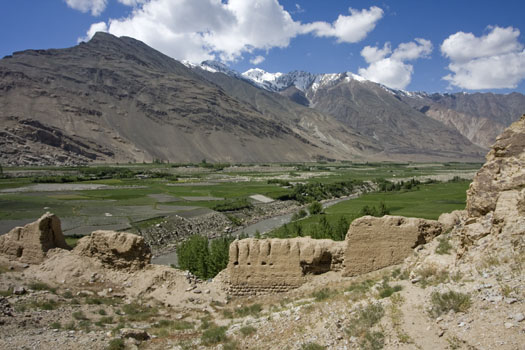 View from Khakha (Khakhka) Fortress overlooking the river Panj