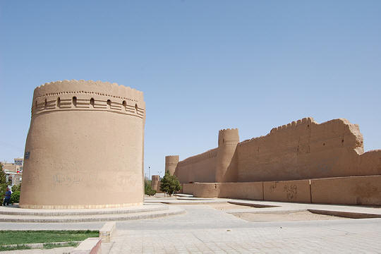 A portion of the city walls of Yazd
