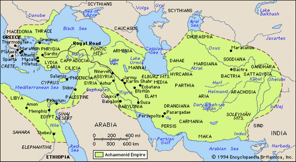Achaemenian Empire Map