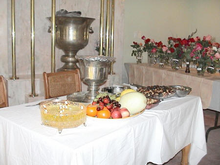 Muktad table at the Zoroastrian Society of BC, Canada Darbe Mehr