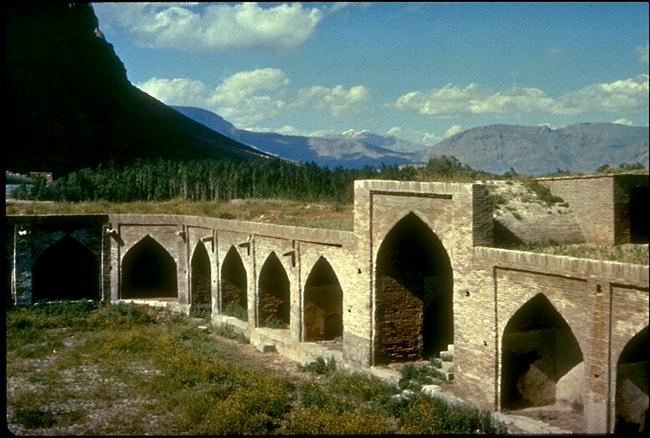 The ruins of a caravanserai in Behistun, Iran