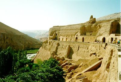 Bezeklik Grottoes, near Turfan along the Silk Road