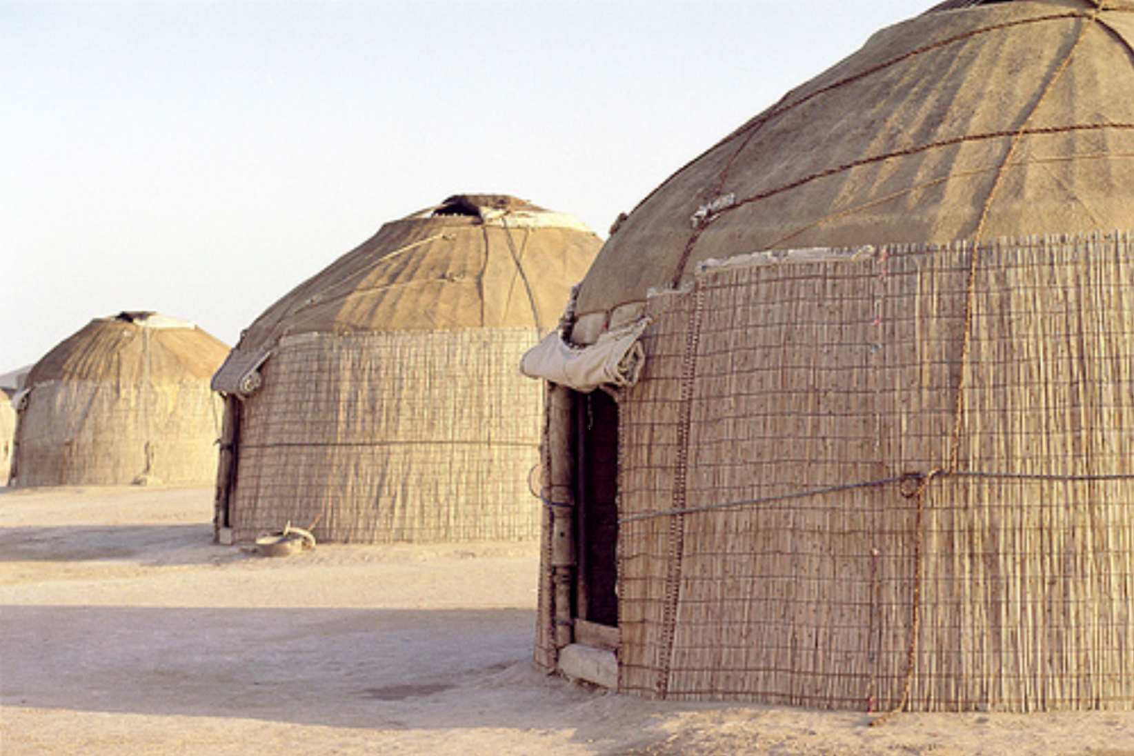 Yurts in the Kara Kum's Damla Oasis