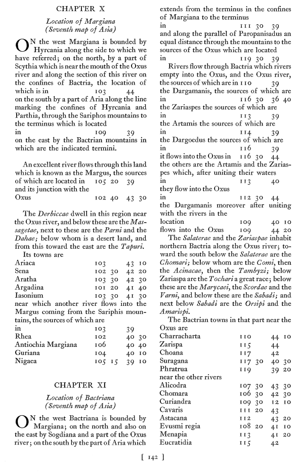 ptol,  p. 142. Ptolemy's Geography Book Six,  Assyria, Media,  Iran, Central Asia
