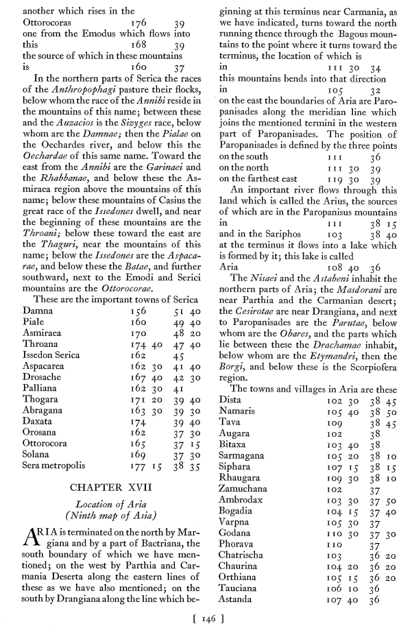 ptol,  p. 146. Ptolemy's Geography Book Six,  Assyria, Media,  Iran, Central Asia
