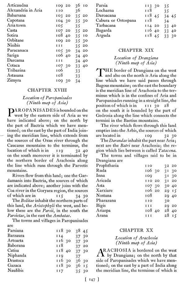 ptol,  p. 147. Ptolemy's Geography Book Six,  Assyria, Media,  Iran, Central Asia